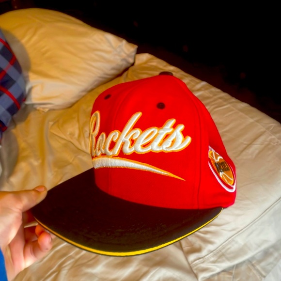Houston rockets hat fitted size 7  56 cm hard wood classics - Picture 1 of 5